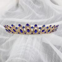 Tiaras nupciales, aleación de zinc, chapado, Joyería & para mujer & con diamantes de imitación, más colores para la opción, 180x47mm, Vendido por UD