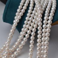 Natural Freshwater Pearl Loose Beads, Slightly Round, DIY, white, 10-11mm Approx 40 cm 