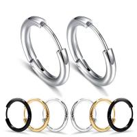 Mens acier inoxydable Hoop boucles d'oreilles, Acier inoxydable 304, unisexe & normes différentes pour le choix, plus de couleurs à choisir, Vendu par PC