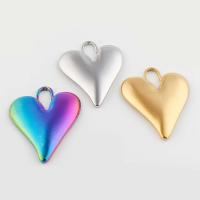 Stainless Steel Heart Pendants, 304 Stainless Steel, Vacuum Ion Plating, vintage & DIY Approx 5mm 