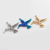 Stainless Steel Animal Pendants, 304 Stainless Steel, Bird, Vacuum Ion Plating, vintage & DIY Approx 1mm 