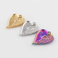 Stainless Steel Heart Pendants, 304 Stainless Steel, Vacuum Ion Plating, vintage & DIY Approx 2mm 