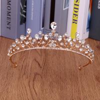 Braut Diademe, Zinklegierung, mit Kristall, plattiert, Modeschmuck & für Frau & mit Strass, keine, 140x45mm, verkauft von PC