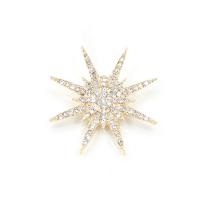 Rhinestone Zinc Alloy Brooch, plated, for woman & with rhinestone 