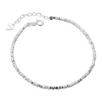 Pulseras de Plata Estelina, plata de ley 925, con 1.4inch extender cadena, diferentes estilos para la opción & para mujer, plateado, longitud:aproximado 7.7 Inch, Vendido por UD