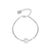 Pulseras de Plata Estelina, plata de ley 925, con Perlas de vidrio, con 2inch extender cadena, Joyería & para mujer, más colores para la opción, longitud:aproximado 5.9 Inch, Vendido por UD