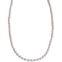 Collar de Perlas Natural de Freshwater, Perlas cultivadas de agua dulce, hecho a mano, Joyería & para mujer, Blanco, longitud:37-40 cm, Vendido por Sarta