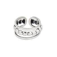 Anillo de Plata Ley, Plata de ley 925, Acabado antiguo, Joyería & para mujer & hueco, diámetro interior:aproximado 17mm, Vendido por UD