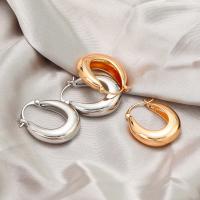 Brass Hoop Earring, plated, fashion jewelry & for woman 