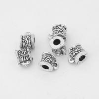 Zinklegierung Stiftöse Perlen, Tasse, plattiert, DIY, Silberfarbe, 8x7mm, verkauft von PC