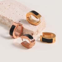 ステンレス　ダングル ピアス, 304ステンレススチール, とともに エナメル, メッキ, ファッションジュエリー & 女性用, 無色 売り手 ペア