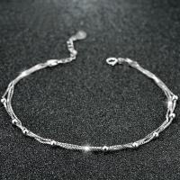 Mode Schmuck Fußkettchen, 925 Sterling Silber, mit Verlängerungskettchen von 3cm, Modeschmuck & für Frau, Länge:ca. 21 cm, verkauft von PC