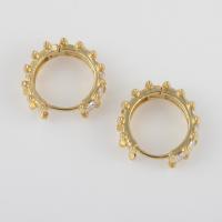 Cubic Zircon Brass Earring, with Cubic Zirconia, gold color plated, for woman 