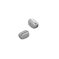 Sterling Silber Spacer Perlen, 925 Sterling Silber, plattiert, DIY, Silberfarbe, 3x3x4mm, verkauft von PC