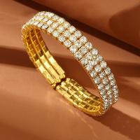 Brazalete de Aleación de Zinc, Joyería & diferentes estilos para la opción & micro arcilla de zirconia cúbica & para mujer, Vendido por UD