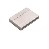 Rectangle Stainless Steel Magnetic Clasp, Acier inoxydable 304, DIY, couleur originale Environ Vendu par PC