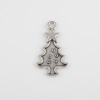 Colgante blanco de cinc aleación, aleación de zinc, Árbol de Navidad, chapado, Bricolaje, más colores para la opción, 14.6x26.7x1.3mm, agujero:aproximado 2.1mm, Vendido por Bolsa