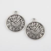 Zinc Alloy Flat Round Pendants, plated, DIY Approx 1.6mm 