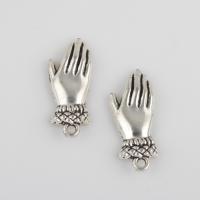 Zinc Alloy Hand Pendants, plated, DIY Approx 1.6mm 