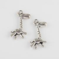 Zinc Alloy Animal Pendants, Giraffe, plated, DIY Approx 1.7mm 