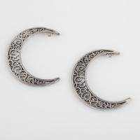 Zinc Alloy Hollow Pendants, Moon, plated, DIY Approx 1.2mm 