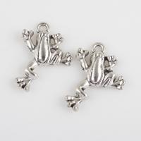 Zinc Alloy Animal Pendants, Frog, plated, DIY Approx 1.7mm 