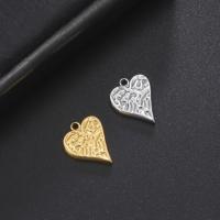 Stainless Steel Heart Pendants, 304 Stainless Steel, plated, fashion jewelry & DIY 