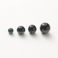 Resin Jewelry Beads, Round, DIY Jet 