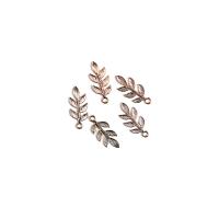 Zinc Alloy Leaf Pendants, gold color plated, DIY Approx 