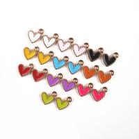 Zinc Alloy Enamel Pendants, Heart, gold color plated, DIY Approx 