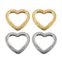 Stainless Steel Heart Pendants, 304 Stainless Steel, plated, DIY 