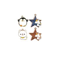 Zinc Alloy Enamel Pendants, gold color plated, DIY Approx 