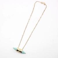 Collier turquoise en alliage de Zinc , avec turquoise, bijoux de mode & pour femme, plus de couleurs à choisir Environ 18.11 pouce, Vendu par PC