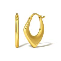 Brass Hoop Earring, real gold plated, for woman 