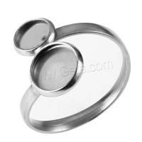 304 Stainless Steel Bezel Ring Base, plated, DIY original color [