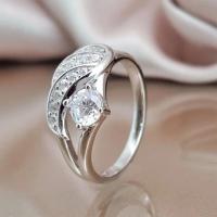 Zinc Alloy Finger Ring, fashion jewelry & micro pave cubic zirconia 