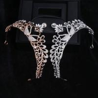 Bridal Tiaras, Zinc Alloy, plated, fashion jewelry & for woman & with rhinestone Inner Approx 145mm 