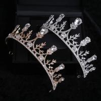 Bridal Tiaras, Zinc Alloy, plated, fashion jewelry & for woman & with rhinestone Inner Approx 145mm 