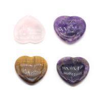 Gemstone Decoration, Natural Stone, Heart 38mm 