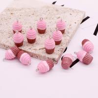 Imitation Food Resin Pendants, Cake, epoxy gel, DIY, mixed colors, Approx 