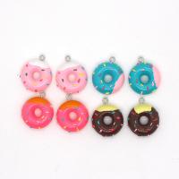 Imitation Food Resin Pendants, Donut, epoxy gel, DIY Approx 