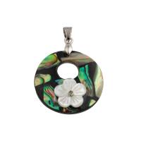 Ormeau coquille pendentifs, coquille d'ormeau, avec laiton, bijoux de mode & pour femme Environ 4mm, Vendu par PC