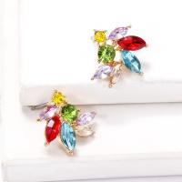 Zinc Alloy Rhinestone Stud Earring, Angel Wing, fashion jewelry & for woman & with rhinestone 