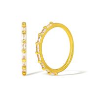 Cubic Zirconia Micro Pave Brass Finger Ring, real gold plated, micro pave cubic zirconia & for woman 