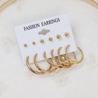 Pendiente de aleación de cinc con perlas plásticas, aleación de zinc, con Perlas plásticas, chapado, diferentes estilos para la opción & para mujer & con diamantes de imitación, earring length 6-50mm, Vendido por Set