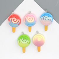 Imitation Food Resin Pendants, Lollipop, epoxy gel, DIY Approx 