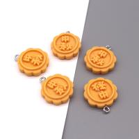 Imitation Food Resin Pendants, epoxy gel, DIY, orange, Approx 