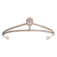 Bridal Tiaras, Zinc Alloy, plated, fashion jewelry & for woman & with rhinestone Inner Approx 145mm 