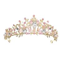 Bridal Tiaras, Zinc Alloy, plated, fashion jewelry & for woman & with rhinestone Inner Approx 145mm 