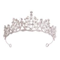 Bridal Tiaras, Zinc Alloy, plated, fashion jewelry & for woman & with rhinestone Inner Approx 140mm 